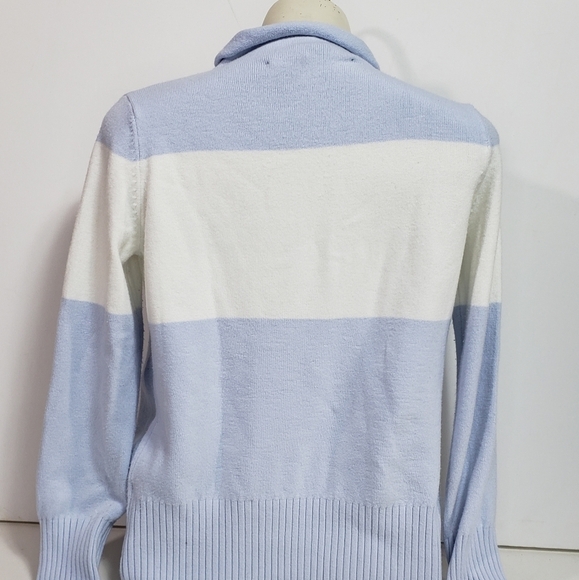 French Connection 3/4 Sleeve Cozy Stripped Sweater - Picture 3 of 7